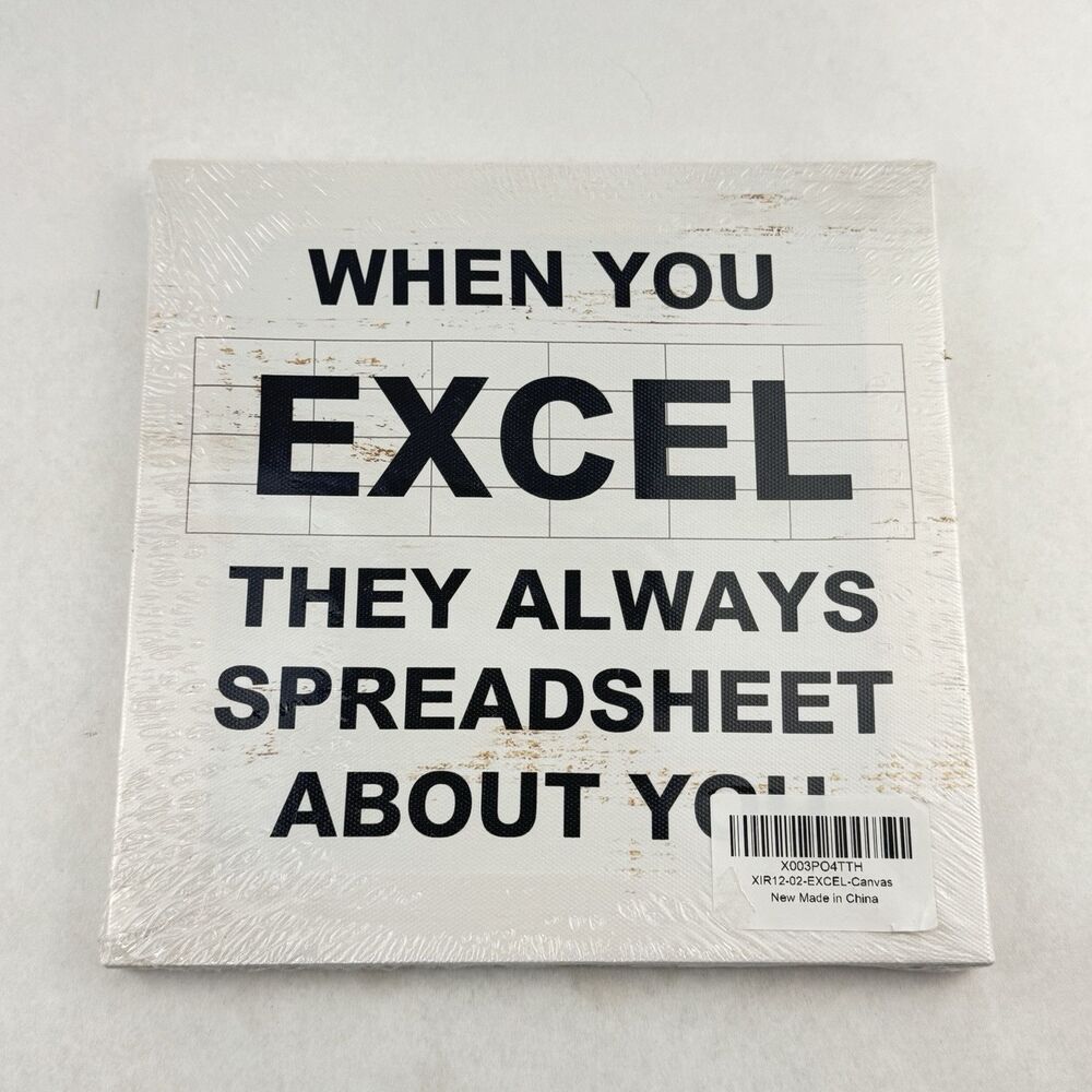 When You Excel They Always Spreadsheet Sign Canvas Wall Art Home Decor 8 x 8
